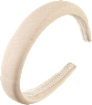 Haarreif gepolstert, beige ebelin