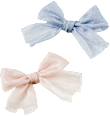 Haar- & Ansteckbroschen Schleifen, rosa/hellblau ebelin