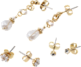 Ohrstecker Perlen & Blumen, Gold-Optik ebelin