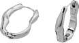 Creolen organische Form, Silber-Optik ebelin