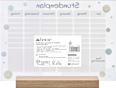 Stundenplan aus Acryl mit Holzstandfuß & Stift, DIN A4 dm home