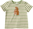 T-Shirt mit Erdmännchen-Motiv & Ringel-Muster, grün, Gr. 104 ALANA