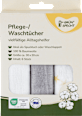 Pflege-/Waschtücher, 30 x 30 cm, weiß/taupe  Grünspecht