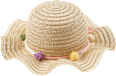Strohhut, beige, Gr. 54/55 PUSBLU