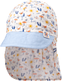 Schirmmütze mit Nackenschutz, blau & weiß, Gr. 52/53 ALANA