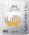 textilní pleťová maska Pure Natural Snail Brightening The SAEM