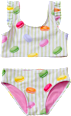 Tankini mit Macaron-Muster, grün & rosa, Gr. 110/116 PUSBLU