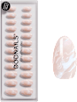 Künstliche Nägel, Soft Gel Press Ons Nude Marble Short Almond Doonails