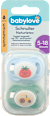 Schnuller Naturlatex, symmetrisch blau/petrol,  Gr. 2, 5-18 Monate babylove