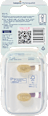 Schnuller Naturlatex, symmetrisch, beige/lila, Gr. 2, 5-18 Monate babylove