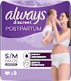 Wochenbett Pants discreet Postpartum, Gr. S/M always