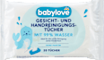 Gesicht- und Handreinigungstücher mit 99 % Wasser, Reisegröße babylove