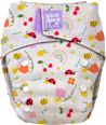 Stoffwindel wiederverwendbar, creme, Motiv Sommer Bambino Mio