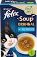 Soup polévky pro kočky treska, tuňák, platýs 6x48g Felix