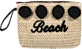 Torba za na plažo z napisom Beach v črni barvi Camomilla