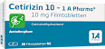 Cetirizin 10 - 1 A Pharma Filmtabletten 1A Pharma