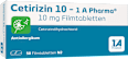 Cetirizin 10 - 1 A Pharma Filmtabletten 1A Pharma