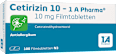Cetirizin 10 - 1 A Pharma Filmtabletten 1A Pharma