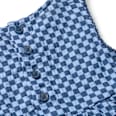 Kleid aus Musselin mit Karo-Muster, blau, Gr. 80 ALANA