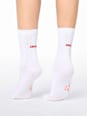 Crew Socken mit Amore-Stickerei weiß Gr. 39-42 nur die