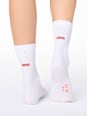 Crew Socken mit Amore-Stickerei weiß Gr. 35-38 nur die