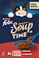 Soup polévky pro kočky hovězí, kuře, jehněčí 6x48g Felix