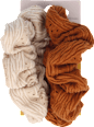 Scrunchie (skunci) hajgumi, bézs, barna s-he stylecollection
