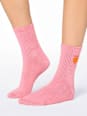 Crew Socken mit Herz-Stickerei pink Gr. 39-42 nur die