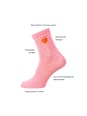 Crew Socken mit Herz-Stickerei pink Gr. 39-42 nur die