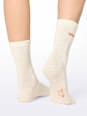 Crew Socken mit spicy-Stickerei beige Gr. 39-42 nur die