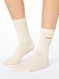 Crew Socken mit spicy-Stickerei beige Gr. 35-38 nur die