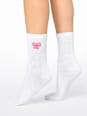 Crew Socken mit Schleifen-Stickerei weiß Gr. 35-38 nur die