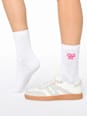 Crew Socken mit Schleifen-Stickerei weiß Gr. 39-42 nur die