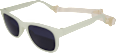 Sonnenbrille Kids, weißes Gestell mit Gummiband SUNDANCE