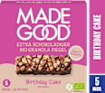 Müsliriegel, Chocolate Drizzled, Granola Bars, Birthday Cake Flavour (5 Stück) Made Good