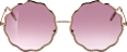 Sonnenbrille Hippie goldenes Gestell, rosa Gläser SUNDANCE