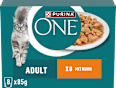 Nassfutter Katze Huhn mit grünen Bohnen, Multipack (8x85 g) PURINA ONE