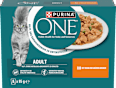 Nassfutter Katze Huhn mit grünen Bohnen, Multipack (8x85 g) PURINA ONE