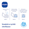 silikonový dudlík Comfort modrý, 3-12m mam