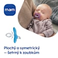 silikonový dudlík Comfort 1, modrý, 0-3m mam