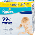 Nedves törlőkendő 99% vízzel, 4x60 db Pampers