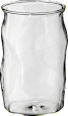 Trinkglas, transparent gewellt (300 ml)  dm home