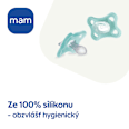 silikonový dudlík Comfort modrý, 3-12m mam
