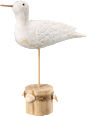 Holzmöwe auf Sockel mit Muscheln Dekorieren & Einrichten