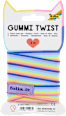 Gummi-Twist Rainbow, mehrfarbig (21,5x11,5x1,5 cm) folia