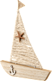 Segelboot aus Holz, beige BRAUNS-HEITMANN