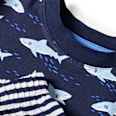 Schlafanzug mit Haifisch-Muster, blau, Gr. 92 ALANA