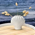 Vase Dolomit Muschel, weiß (12,5 cm) Dekorieren & Einrichten