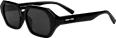 Sonnenbrille Erwachsene Milano schwarz, eckig Jean&Len