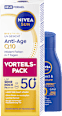  Sonnenschutz-Set Gesichtssonnencreme Anti-Age Q10 LSF 50+ und Protect & Moisture Sonnenmilch NIVEA SUN